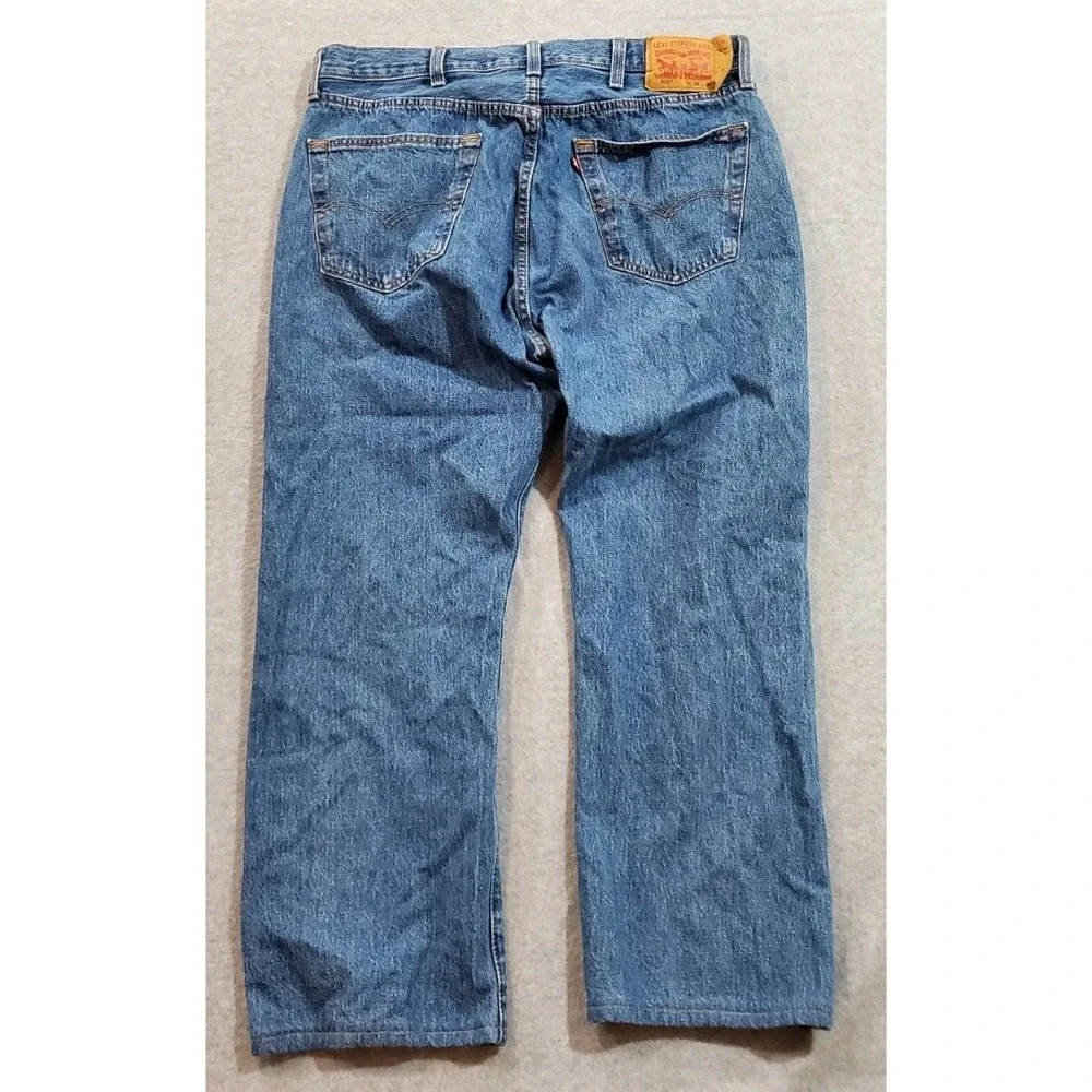 Levis 501 Straight Leg Button Fly Mens Jeans -‎ 38x34 , Blue, 100% Cotton